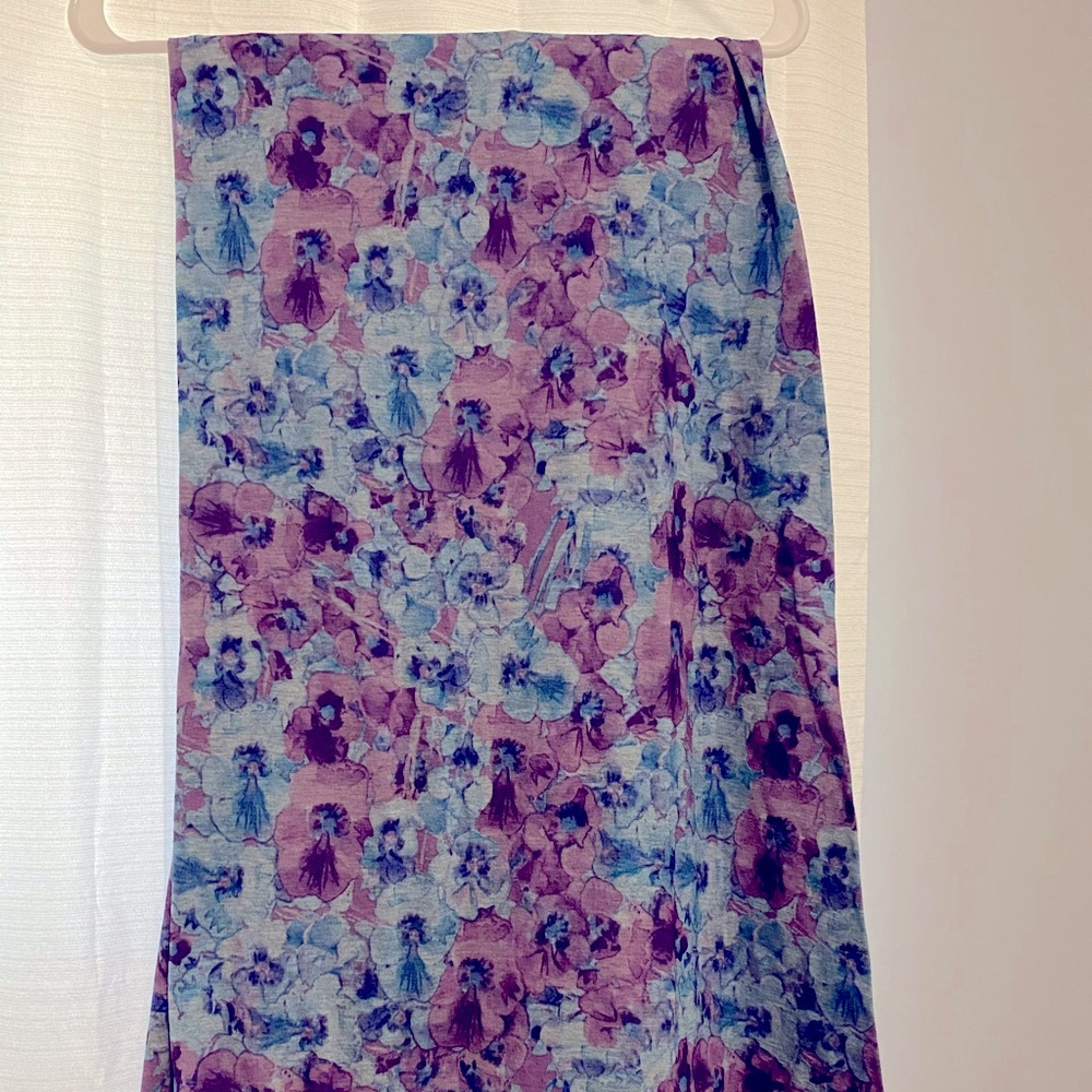 Blue & Purple Floral Skirt